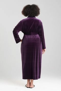 Natalie Velvet Robe -Natori Sales Shop Velvet Robe Blackberry by Natori 4 96829.1659539760
