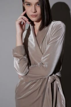 Natalie Velvet Robe -Natori Sales Shop Velvet Robe Toasted Taupe by Natori 12407.1663601883
