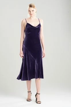 Velvet Short Cowl Gown