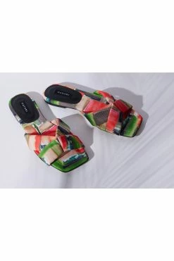 Vitta Hikaru Slide Sandals -Natori Sales Shop Vitta Hikaru Slide Sandals Brushed Multi by Natori 33530.1678465070