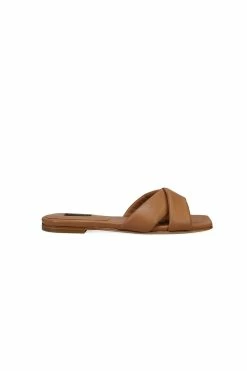 Vitta Nappa Leather Slide Sandals -Natori Sales Shop Vitta Nappa Leather Slide Sandals Doe by Natori 5 88648.1670942777