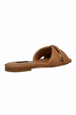 Vitta Nappa Leather Slide Sandals -Natori Sales Shop Vitta Nappa Leather Slide Sandals Doe by Natori 22068.1670863921