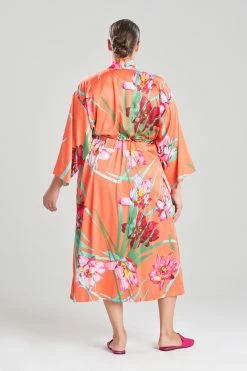 Water Lily Robe -Natori Sales Shop Water Lily Robe Coral Pink Combo by N Natori 4 20429.1675357623