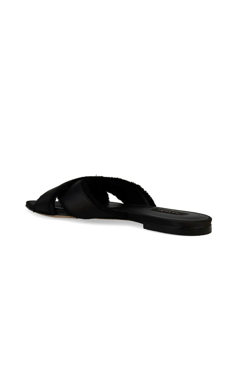 Wayu Satin Fringe Cross Slide Sandals 8 Wayu Satin Fringe Cross Slide Sandals - Image 8