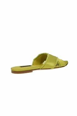 Wayu Satin Fringe Cross Slide Sandals 46 Wayu Satin Fringe Cross Slide Sandals -Natori Sales Shop Wayu Satin Fringe Cross Slide Sandals Chartreuse by Natori 05259.1670865779