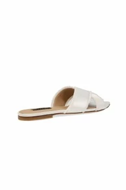 Wayu Satin Fringe Cross Slide Sandals 31 Wayu Satin Fringe Cross Slide Sandals -Natori Sales Shop Wayu Satin Fringe Cross Slide Sandals White by Natori 01384.1670865771