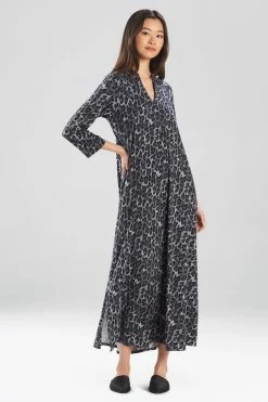 Wild Instinct Caftan 22 Wild Instinct Caftan -Natori Sales Shop Wild Instinct Caftan Charcoal Animal by N Natori 52816.1628262501