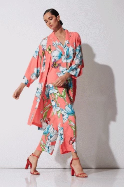 Wild Poppy Wrap 9 Wild Poppy Wrap -Natori Sales Shop Wild Notch PJ Robe Bright Heather Coral by Natori 72433.1675896534