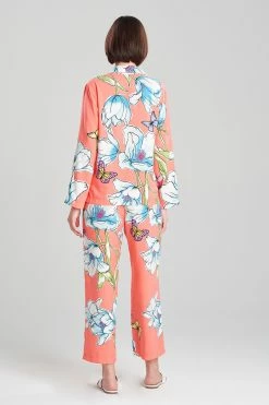Wild Poppy Notch PJ -Natori Sales Shop Wild Poppy Notch PJ Bright Heather Coral by Natori 2 79265.1674586171