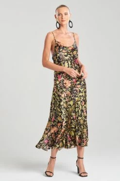 Yasugi Charmeuse Silk Cowl Gown