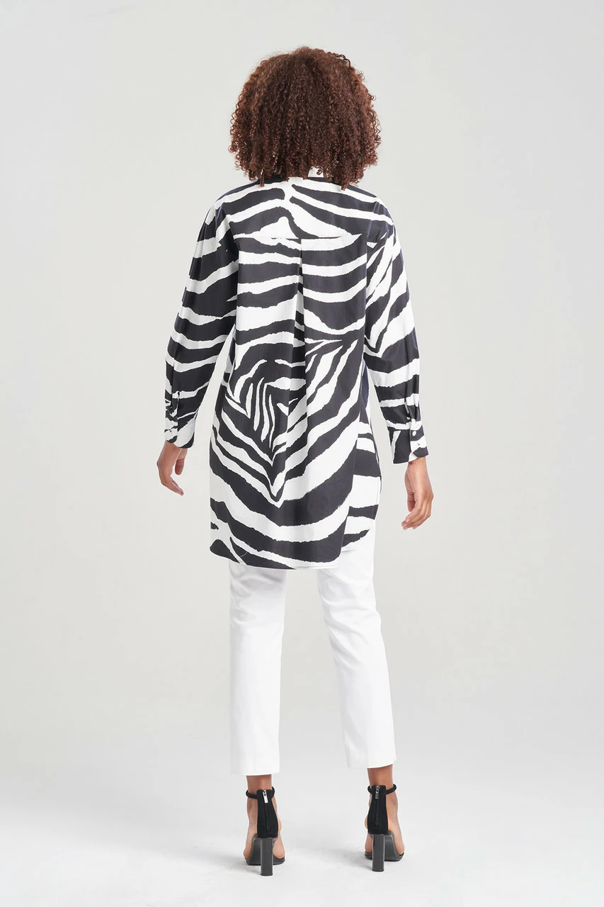 Zebra Cotton Poplin Oversized Shirt 2 Zebra Cotton Poplin Oversized Shirt - Image 2
