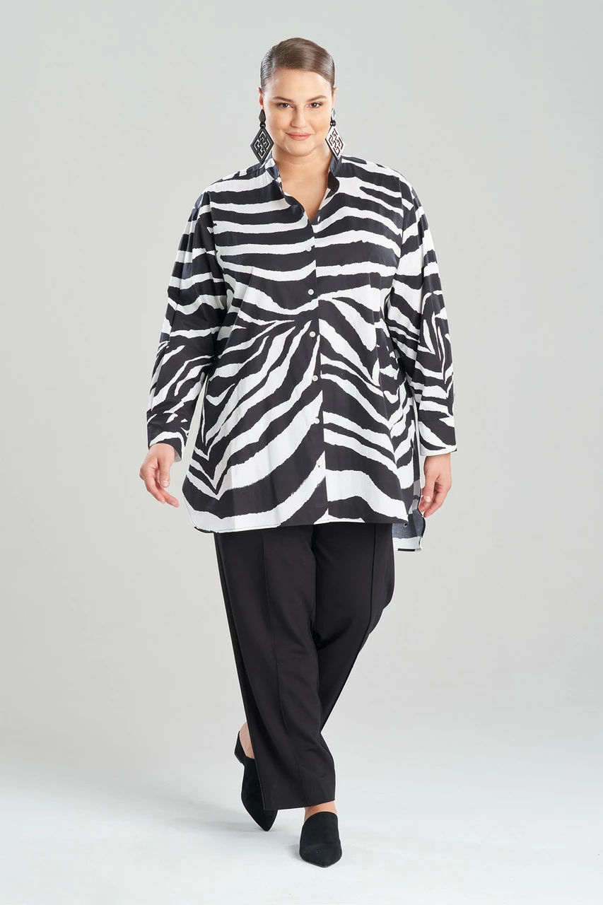 Zebra Cotton Poplin Oversized Shirt 3 Zebra Cotton Poplin Oversized Shirt - Image 3
