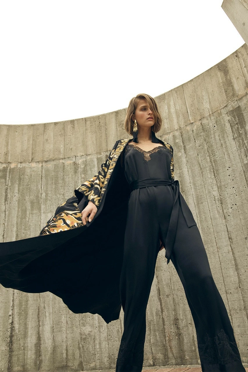 Couture Tiger Stripe Robe 5 Couture Tiger Stripe Robe - Image 5