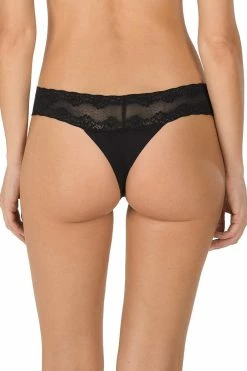 Bliss Perfection O/S Thong 3 Pack - Black -Natori Sales Shop api5cejje 36841.1580855751
