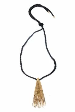Gold Plated Brass Fringe Necklace