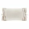 Hanae White Embroidered Oblong Pillow