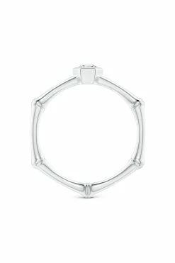 Indochine 14k Hex Frame Diamond Solitaire Bamboo Ring -Natori Sales Shop apie1tpkc 08553.1580855893
