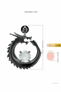 Dragon Midnight Silver & White Topaz Slider Pendant Necklace 12 Dragon Midnight Silver & White Topaz Slider Pendant Necklace -Natori Sales Shop apieaygbk 51482.1580855895