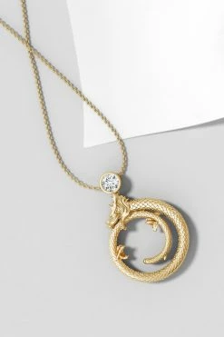 Dragon 14k Yellow Gold Slider Pendant With Diamond -Natori Sales Shop apiew3oeh 77989.1580855889