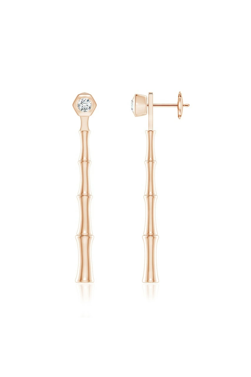 Indochine Bamboo 14k Diamond Multi-Wear Linear Earrings 11 Indochine Bamboo 14k Diamond Multi-Wear Linear Earrings - Image 11
