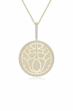 Kamon 14k Overlapping Diamond Pendant Necklace