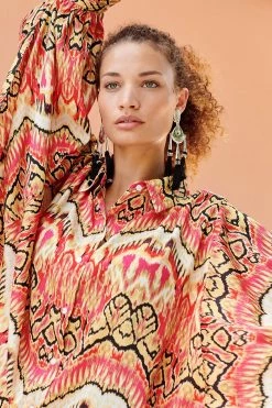 Gold Plated Brass Black Fringe Clip Earrings -Natori Sales Shop apigu2ssm 40419.1580855914