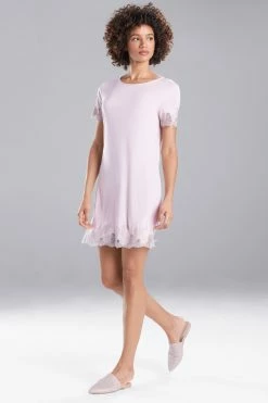 Luxe Shangri-La TENCEL™ Short Sleeve Sleepshirt -Natori Sales Shop apihe3mus 74221.1580855781