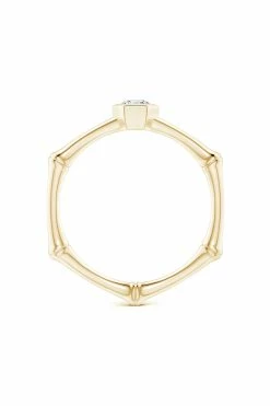Indochine 14k Hex Frame Diamond Solitaire Bamboo Ring -Natori Sales Shop apihwi9bb 06835.1580855899