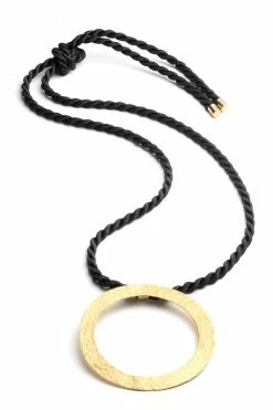 Gold Plated Brass Circular Necklace