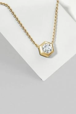 Indochine 14k Hexagon Frame Diamond Solitaire Necklace 10 Indochine 14k Hexagon Frame Diamond Solitaire Necklace -Natori Sales Shop apijqmqtz 93059.1580855899