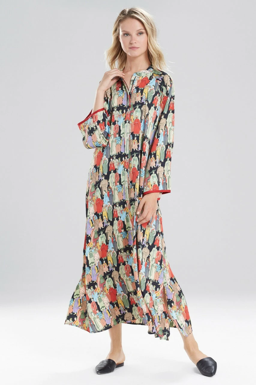 Dynasty Mandarin Zip Caftan 1 Dynasty Mandarin Zip Caftan