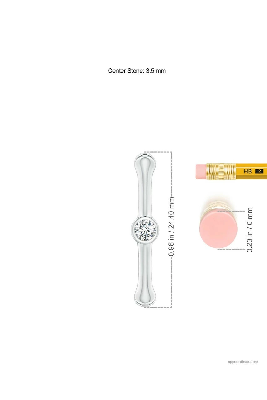 Indochine 14k Bamboo Hexagon Diamond Center Hoop Earrings 9 Indochine 14k Bamboo Hexagon Diamond Center Hoop Earrings - Image 9