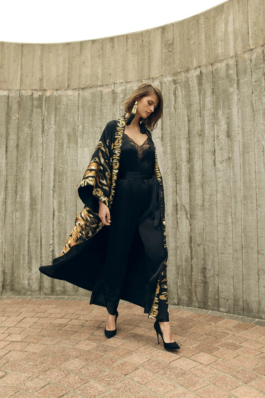 Couture Tiger Stripe Robe 4 Couture Tiger Stripe Robe - Image 4