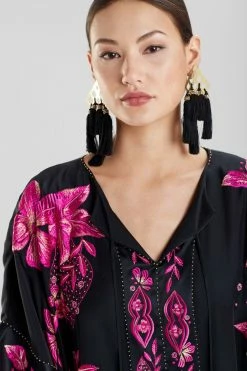 Gold Plated Brass Geo Tassel Clip Earrings -Natori Sales Shop apinyl319 51790.1580855818