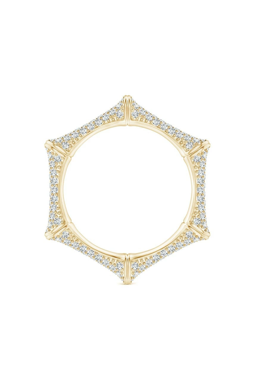 Indochine 14k Diamond Pave Bamboo Eternity Ring 2 Indochine 14k Diamond Pave Bamboo Eternity Ring - Image 2