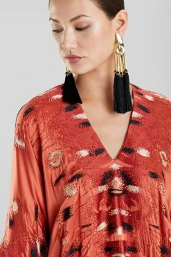 Gold Plated Brass Tassel Clip Earrings -Natori Sales Shop apiruwlgp 40970.1580855816