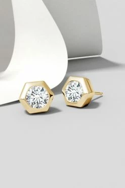 Indochine 14k Hexagon 4mm Diamond Solitaire Stud Earrings 14 Indochine 14k Hexagon 4mm Diamond Solitaire Stud Earrings -Natori Sales Shop apirzpbw5 38684.1580855885