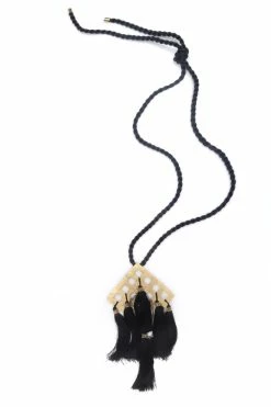 Buffed Brass Tassel Necklace