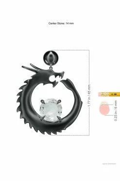 Dragon Midnight Silver And White Topaz Dangler Earrings 8 Dragon Midnight Silver And White Topaz Dangler Earrings -Natori Sales Shop apislyezn 13079.1580855881