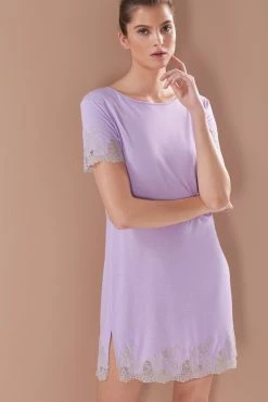 Luxe Shangri-La TENCEL™ Short Sleeve Sleepshirt -Natori Sales Shop apitpx4e3 06107.1581439326