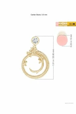 Dragon 14k Yellow Gold Ear Danglers With Diamond -Natori Sales Shop apivwcgdr 91487.1667222399