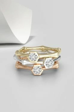 Indochine 14k Hex Frame Diamond Solitaire Bamboo Ring -Natori Sales Shop apixhxv53 72495.1580855901