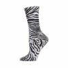 Zebra Printed Crew Socks