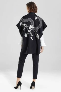 Solid Ponte Embroidered Dragon Kimono 7 Solid Ponte Embroidered Dragon Kimono -Natori Sales Shop apizte0zt 24888.1580855867