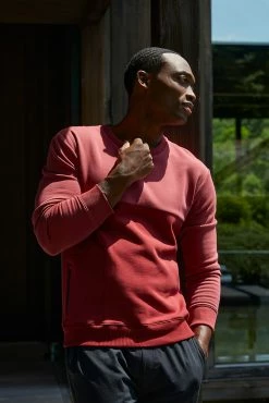 Isamu Brushed Fleece Pullover Sweatshirt -Natori Sales Shop natori men fall 210367 14615.1637695440