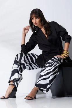 Zebra Cotton Poplin Pants -Natori Sales Shop shot 33 2507 96930.1671039981