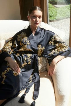Couture Floral Embroidery Silk Robe -Natori Sales Shop shot 25 1260 44534.1634929043