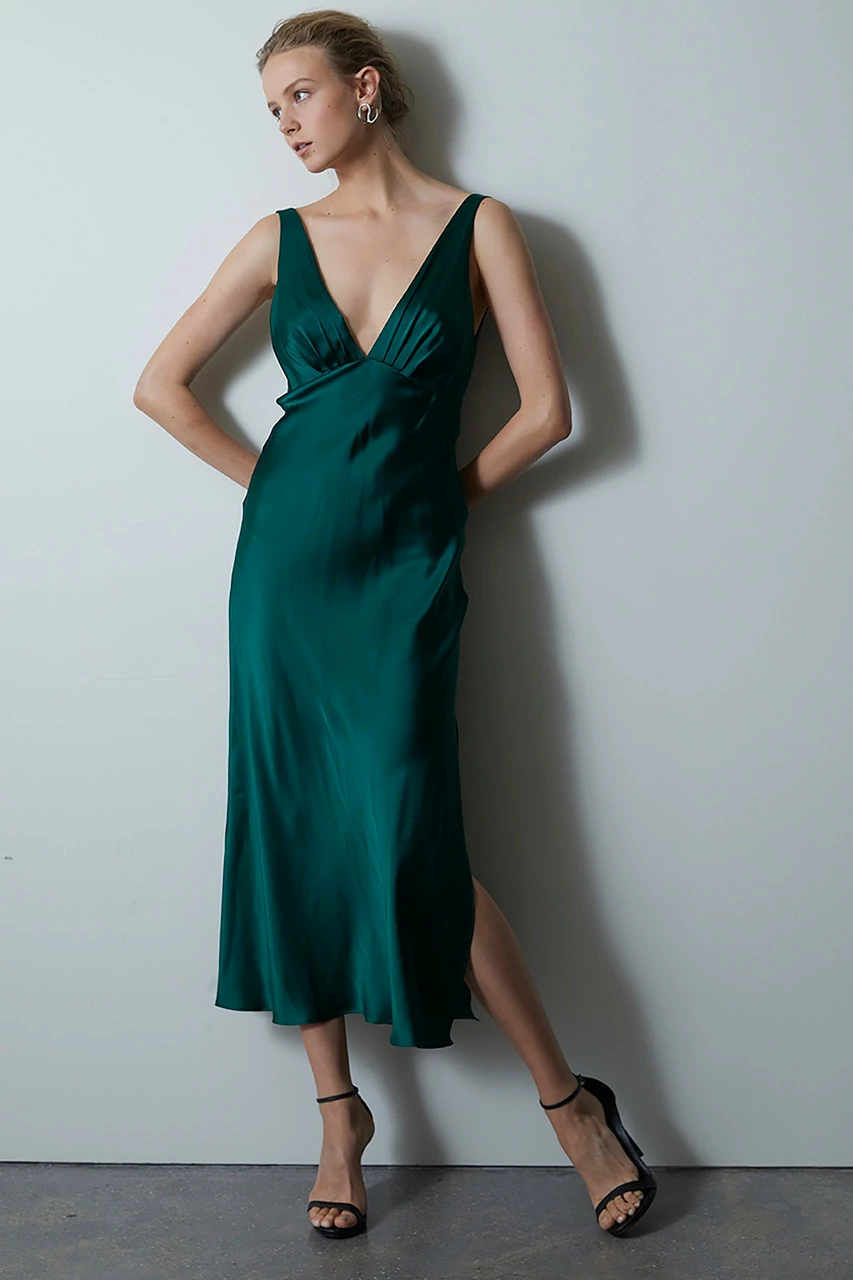 Key Essentials Silk V-Neck Gown 13 Key Essentials Silk V-Neck Gown - Image 13